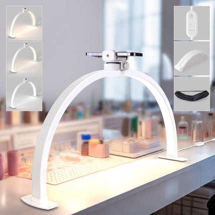 ArcGlow™ Half Moon Foldable Nail Lamp - Plain White - 3000–6000K Adjustable