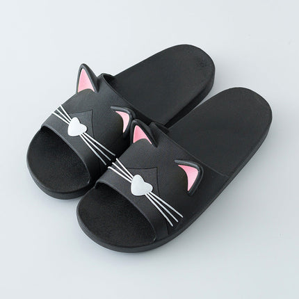 Women Summer Slippers Beach Slide Sandals Cats Flip Flops Soft Sole Comfortable Couple Slippers For Women Quick Drying Bathroom Slippers Pillow Slides Non Slip Soft Thick Sole Open Toe Soft Slippers