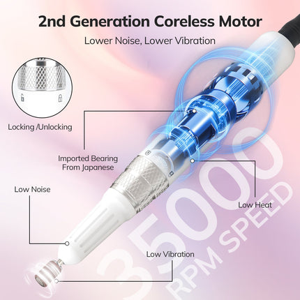 Wand™ Nail Drill - White - 35,000 RPM Rechargeable