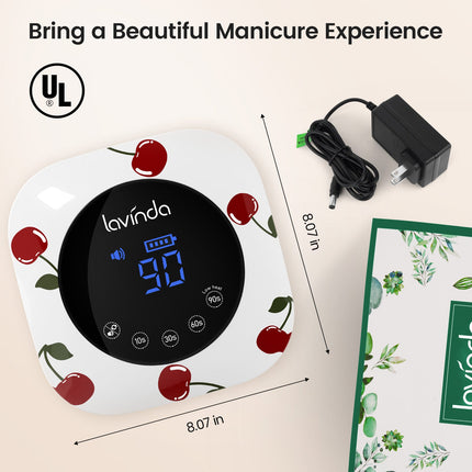 Crown™ Nail Lamp & Wand™ Nail Drill Bundle - Cherry Print