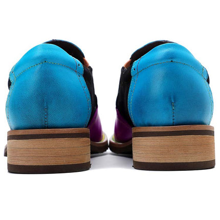 Bohemian Painted Brogue Genuine Leather Shoes
