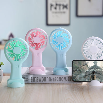 Pocket Fan Rechargeable Home Air Conditioner With Portable Pocket Fan Cartoon Handheld Desktop Rechargeable Standing Fan Three Gear Wind Speed Regulation Battery Operated USB Small Fan with 3 Speeds for Home Office Car Outdoor Travel