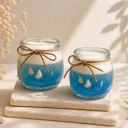 Blue Waves Candle