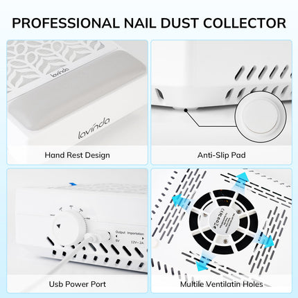 Pure™ Lite Nail Dust Collector - White