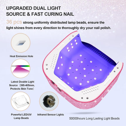 Crown™ Nail Lamp & Wand™ Lite Drill Bundle - Pink Diamond