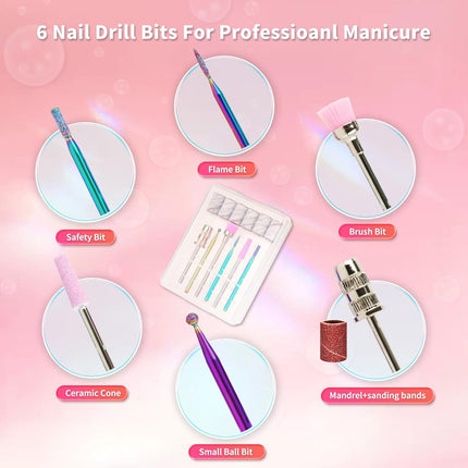 Crown™ Nail Lamp & Wand™ Lite Drill Bundle - Crystal Diamond