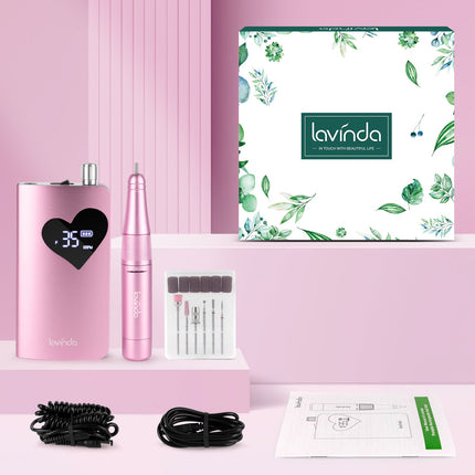 Wand™ Air Nail Drill - Pink - 35,000 RPM Rechargeable