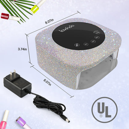 Crown™ Nail Lamp & Wand™ Lite Drill Bundle - Crystal Diamond