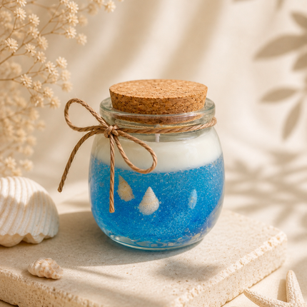 Blue Waves Candle
