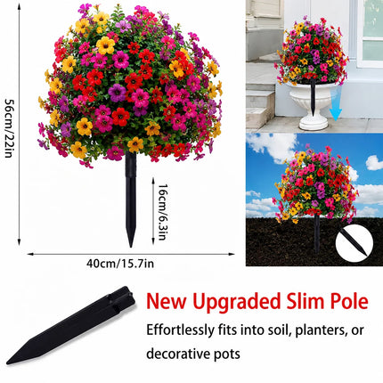 Flower Ball Topiary - artificial flowers for porch planters (photo 3 of 4)