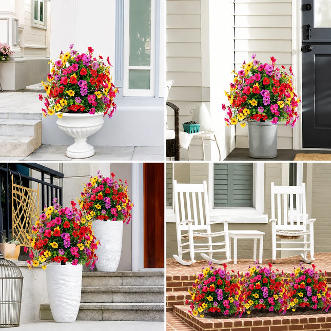 Flower Ball Topiary - artificial flowers for porch planters (photo 1 of 4)