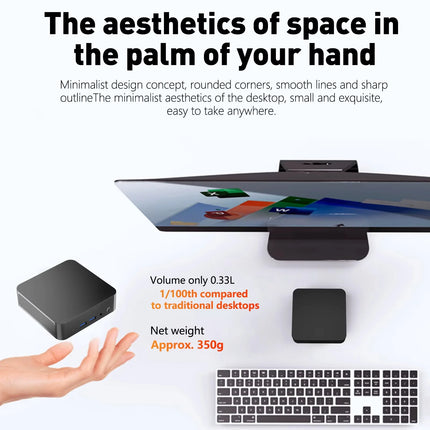New Windows 11 Pro Portable Mini PC Gamer Core i9 8950HK i3 6100 Mini Computer 16GB RAM 1TB SSD 1000M Ethernet Gaming PC Desktop