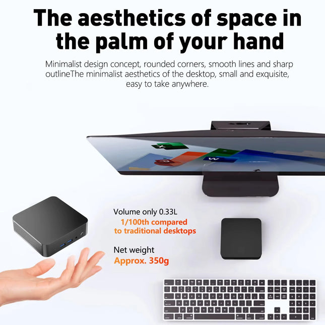 New Windows 11 Pro Portable Mini PC Gamer Core i9 8950HK i3 6100 Mini Computer 16GB RAM 1TB SSD 1000M - product image 2