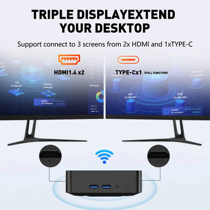 New Windows 11 Pro Portable Mini PC Gamer Core i9 8950HK i3 6100 Mini Computer 16GB RAM 1TB SSD 1000M Ethernet Gaming PC Desktop