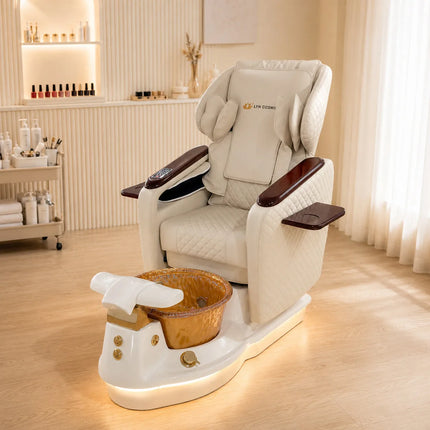 Modern Luxury Electric Reclinable Foot Spa Chair with Massage & Tub for Nail Beauty Salon Pedicure Chair