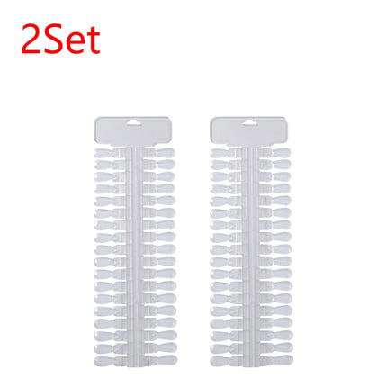 36/72/108pcs False Nail Art Tips Nail Polish Display Gel Stick Display Practice Natural Color Nail Frame Stand Tools