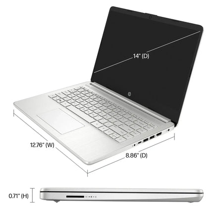 HP 14" Business Laptop,Intel Celeron N4120,4GB RAM, 128GB eMMC,1 Year Office 365,Windows 11 Home