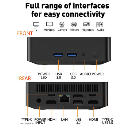 New Windows 11 Pro Portable Mini PC Gamer Core i9 8950HK i3 6100 Mini Computer 16GB RAM 1TB SSD 1000M Ethernet Gaming PC Desktop
