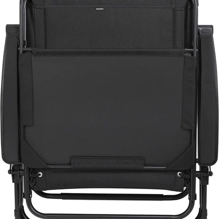 XXL Oversize Recliner Folding Chair for Camping Patio Outdoors Zero Gravity Extra Wide Reclining Padded Seats with Sunshade and