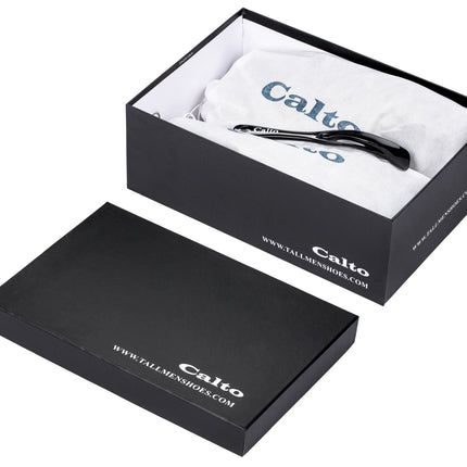 CALTO - X2641 - 2.8 Inches Taller (Iron/Dark Grey Sole) - Lace Up Casual Walker - Lightweight