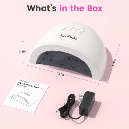 Glow™ Lite Nail Lamp - White - 48W Plug-in UV/LED