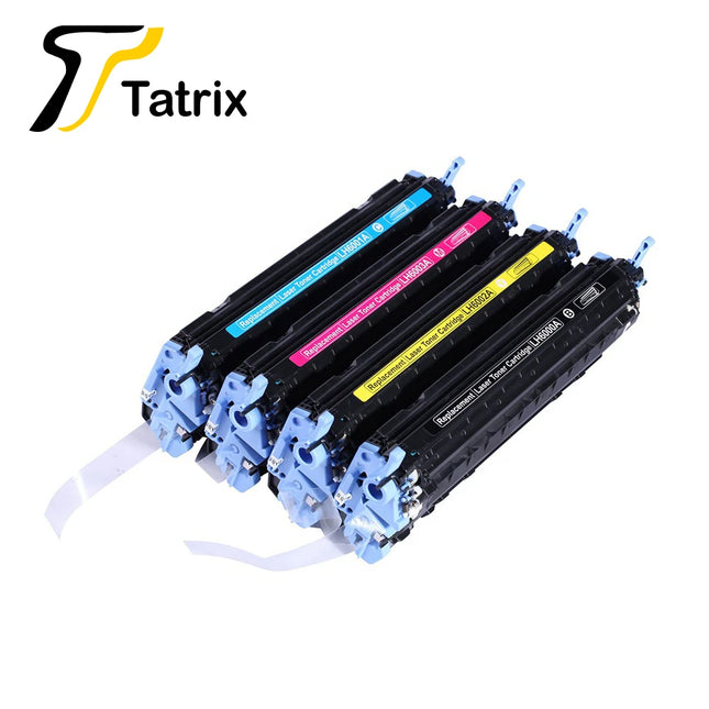 Tatrix Premium wiederaufbereitete Laser-Farbtonerkartusche Q6000A Q6001A Q6002A Q6003A 124A für HP Laserjet 1600 2600n CM1015