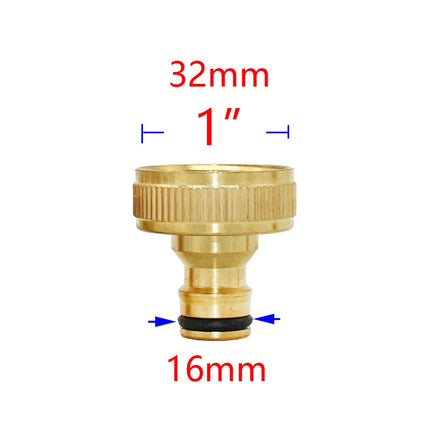 1/2 3/4 5/8 1" Thread Quick Connector Brass Garden Watering Adapter Drip Irrigation Copper Hose Quick Connector Fittings 1 Pcs