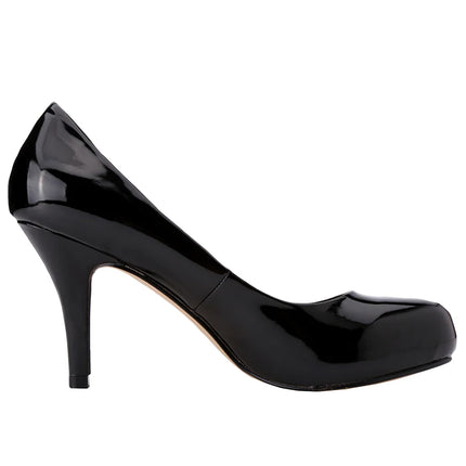 New Leather High Heels Women Pumps Fashion Pointed Toe Office Lady Shoes Black Work Wedding Woman Casual