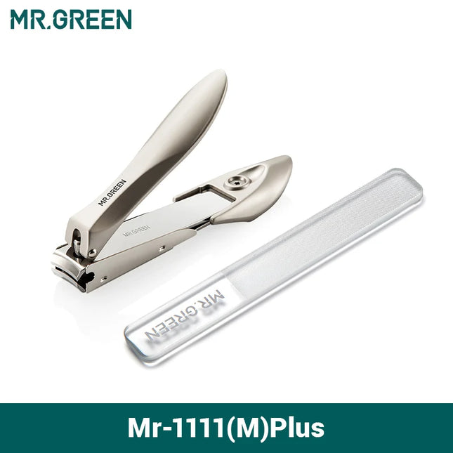 MR.GREEN Cortaúñas de acero inoxidable antisalpicaduras, herramientas de manicura, cortador de uñas, diseño biónico, cortaúñas, tijeras de pedicura