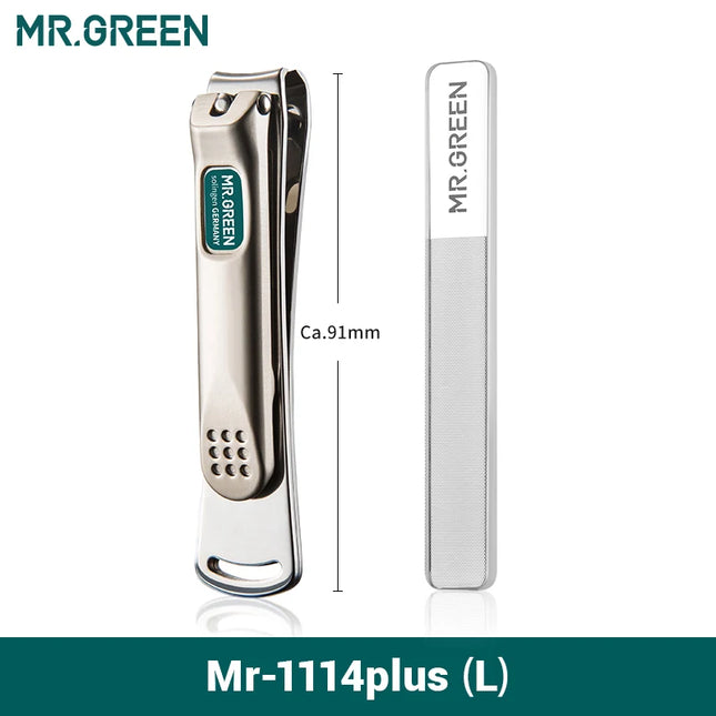MR.GREEN Cortaúñas de acero inoxidable, hoja curva, cortauñas, tijeras, cortador de manicura, herramientas con limas de uñas