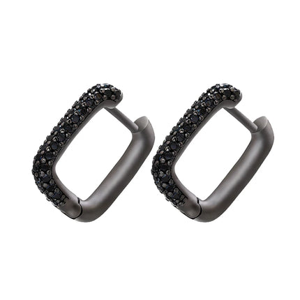 ZHUKOU Hoop earrings gold color silver color small hoop earrings crystal women rainbow earrings Fashion jewelry wholesale VE144