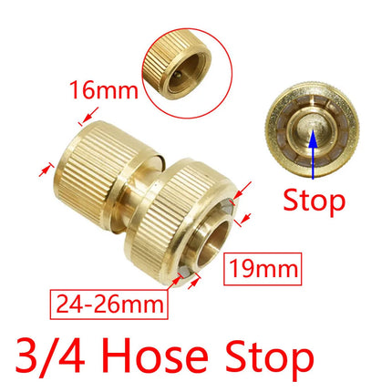 1/2 3/4 5/8 1" Thread Quick Connector Brass Garden Watering Adapter Drip Irrigation Copper Hose Quick Connector Fittings 1 Pcs