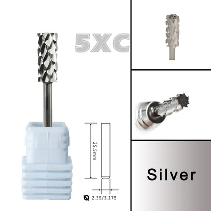 RolinStar 5.35 Small barrel Silver  steel Carbide nail drill bits milling cutter german accessories
