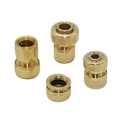 1/2 3/4 5/8 1" Thread Quick Connector Brass Garden Watering Adapter Drip Irrigation Copper Hose Quick Connector Fittings 1 Pcs