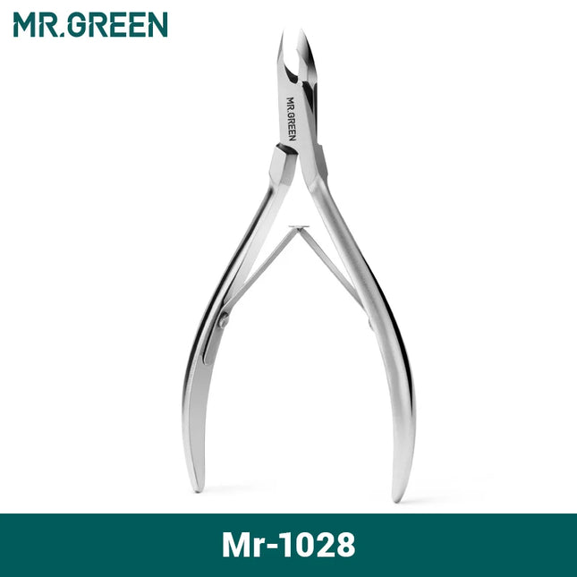 MR.GREEN Alicates para cutículas Cortaúñas Manicura Tijeras para cutículas Cortaúñas Removedor de piel muerta Pedicura Herramienta de corte de acero inoxidable