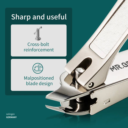 MR.GREEN Slanted Edge Nail Cutting Clippers Cuticle Nippers Tool Stainless Steel Dead Skin Oblique Tip Trimmer Manicure scissors