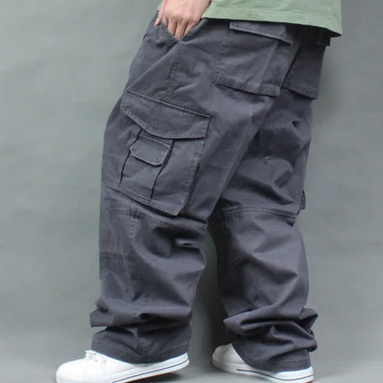 Wide Leg Hip Hop Pants Men Loose Outdoor Cotton Harem Trousers Cargo Pants Loose Baggy Trouser Streetwear  Joggers Pant
