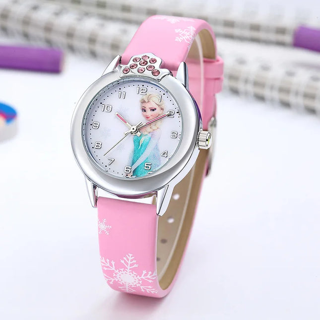 Elsa Princess Kids Leather Strap Watch - image 2