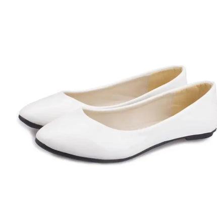 Candy Color Loafers Summer Ladies Flat Shoes Patent Leather Women Flats Comfortable Slip On Shoes Woman Plus Size EU42 WSH2215