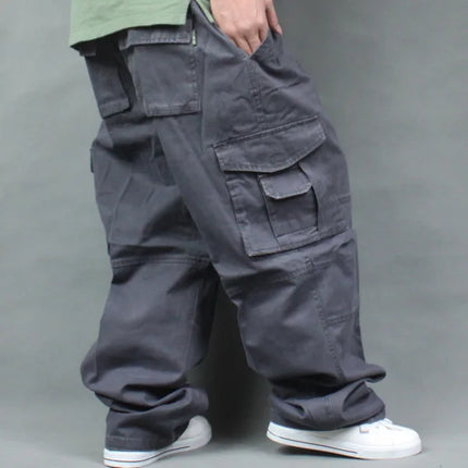 Wide Leg Hip Hop Pants Men Loose Outdoor Cotton Harem Trousers Cargo Pants Loose Baggy Trouser Streetwear  Joggers Pant