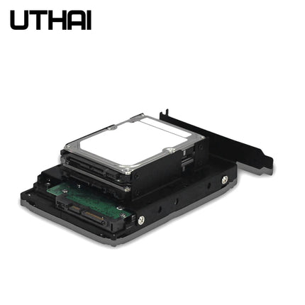 UTHAI G24 PCIe / PCI Slot 2.5" 3.5 inch HDD/SSD Mounting Bracket - 2.5" HDD to PCI Slot Rear Panel Hard Drive SSD Adapters