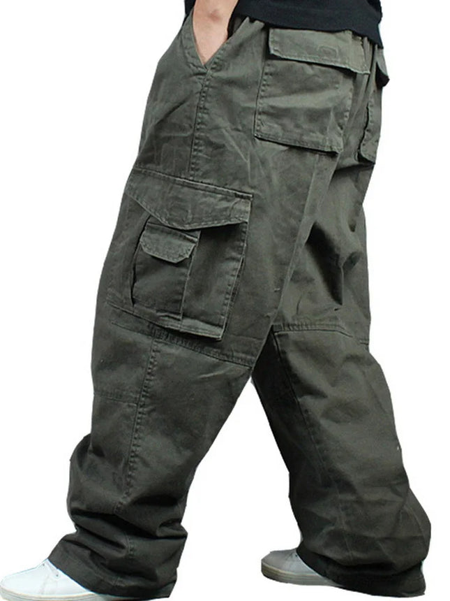 Weite Hosen Hip Hop Hose Herren Locker Outdoor Baumwolle Haremshose Cargohose Lockere Baggy Hose Streetwear Jogginghose