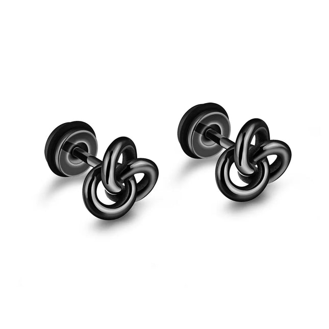 Small Black Punk Stud Earrings For Women Men Boy 2020 New Fashion Zircon Geometry Stainless Steel - product image 19