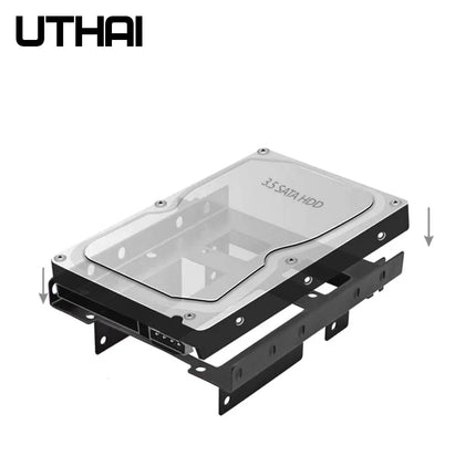 UTHAI G24 PCIe / PCI Slot 2.5" 3.5 inch HDD/SSD Mounting Bracket - 2.5" HDD to PCI Slot Rear Panel Hard Drive SSD Adapters