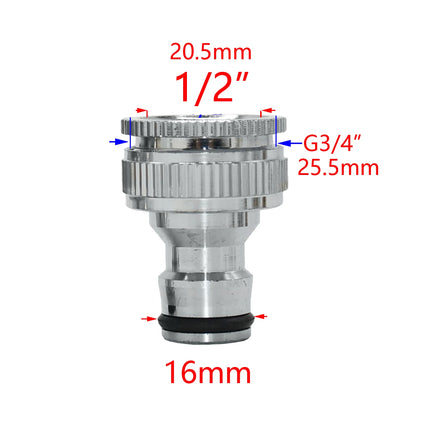 1/2 3/4 5/8 1" Thread Quick Connector Brass Garden Watering Adapter Drip Irrigation Copper Hose Quick Connector Fittings 1 Pcs