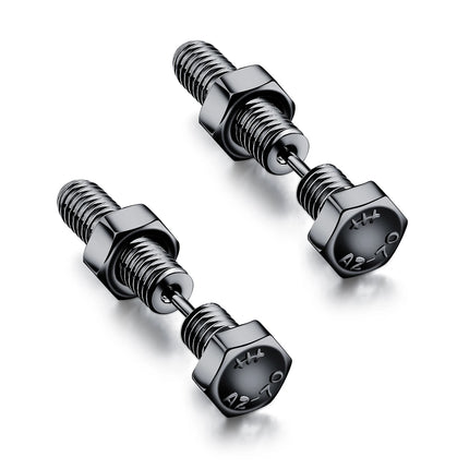 Small Black Punk Stud Earrings For Women Men Boy 2020 New Fashion Zircon Geometry Stainless Steel Jewelry Accessories Earrings