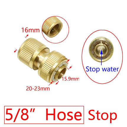 1/2 3/4 5/8 1" Thread Quick Connector Brass Garden Watering Adapter Drip Irrigation Copper Hose Quick Connector Fittings 1 Pcs