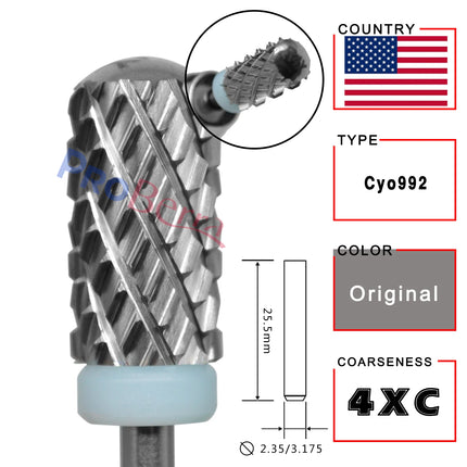 RolinStar 6.6 Large Round Top Barrel 4XC Gold Silver Dark Purple Blue Rainbow Rose gold 7 different color nail drill bits