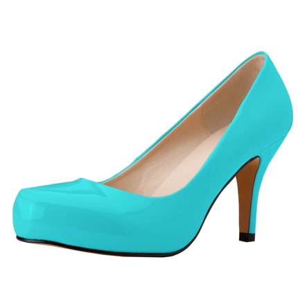New Leather High Heels Women Pumps Fashion Pointed Toe Office Lady Shoes Black Work Wedding Woman Casual