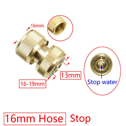 1/2 3/4 5/8 1" Thread Quick Connector Brass Garden Watering Adapter Drip Irrigation Copper Hose Quick Connector Fittings 1 Pcs